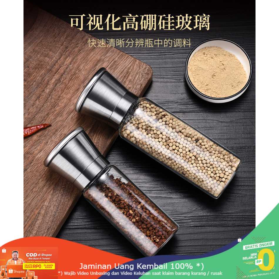 (BISA COD) RVOSTR SSGP Penggiling Biji Lada Manual Spice Pepper Mill Grinder - SS304