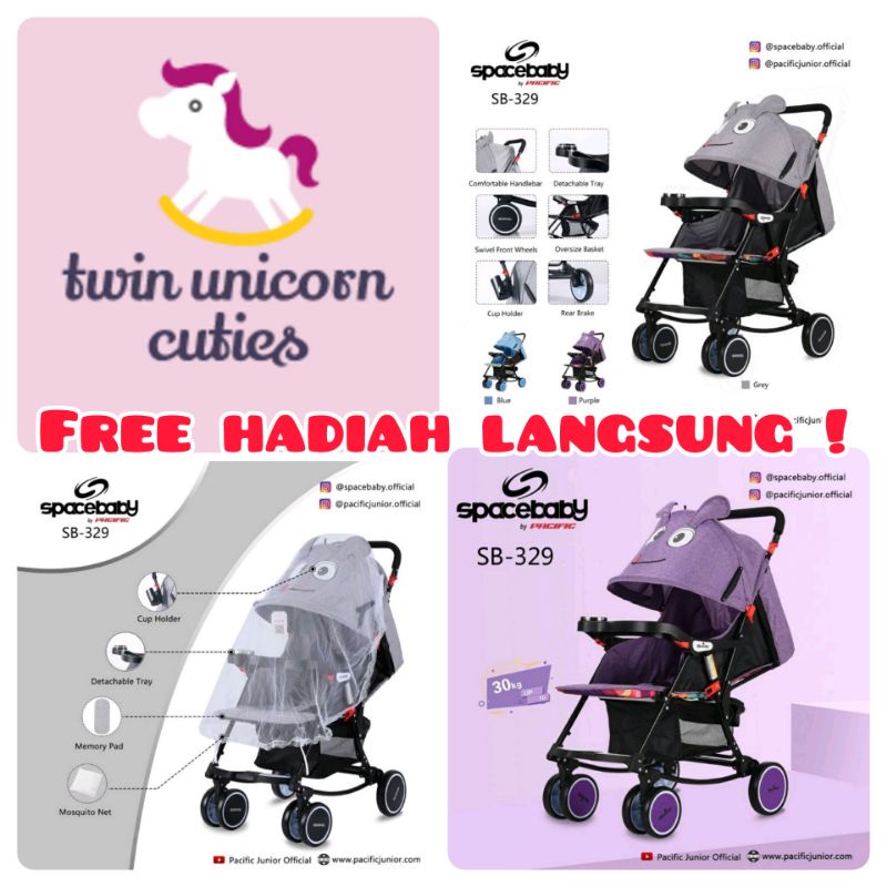 stroller spacebaby SB329 ayun hadap 1arah