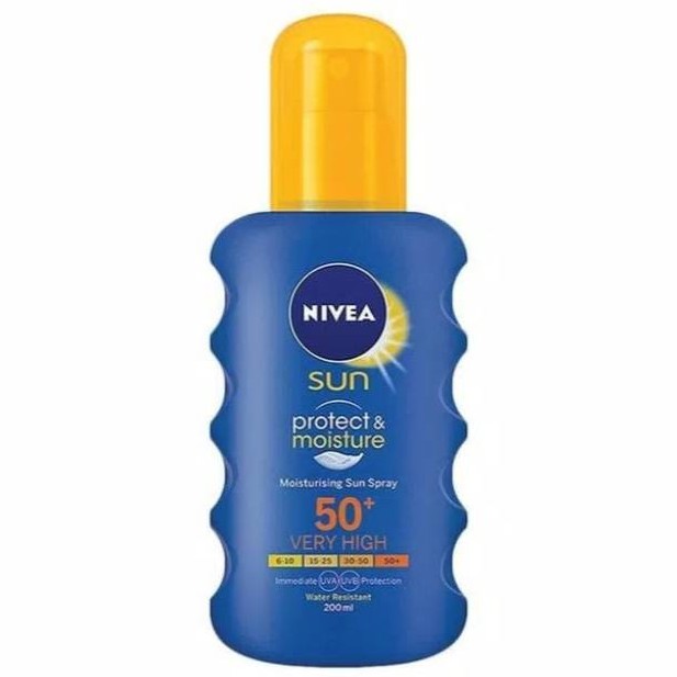 Nivea Sun Protect & Moisture Moisturising Sun Spray Sunblock Sunscreen SPF 50 200ml