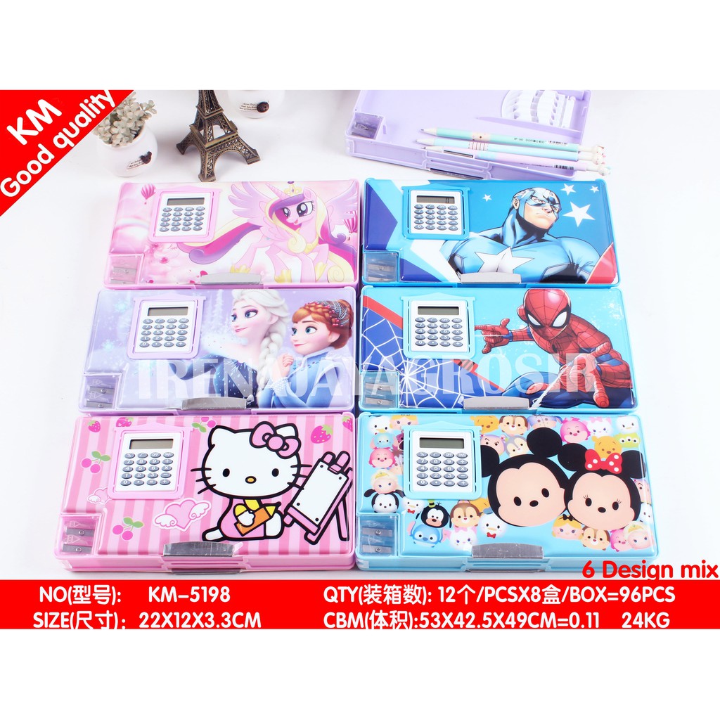 

PENCIL CASE JUMBOL KOTAK PENSIL KALKULATOR TEMPAT PENSIL MAGNET DISNEY