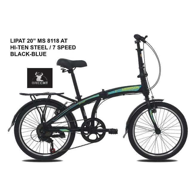 SEPEDA LIPAT - MORISON 7Speed MS 8118 AT size 20inch warna Black-Blue