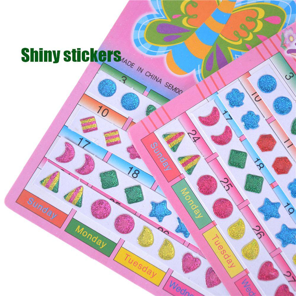 R-flower 2 Lembar / 120PCS Stiker Kristal Motif Kartun Anti Air Untuk Hadiah Anak Perempuan