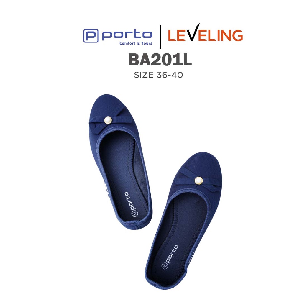 PORTO - Sepatu Wanita Flatshoes Casual Balet Kain Empuk Original BA201L-8