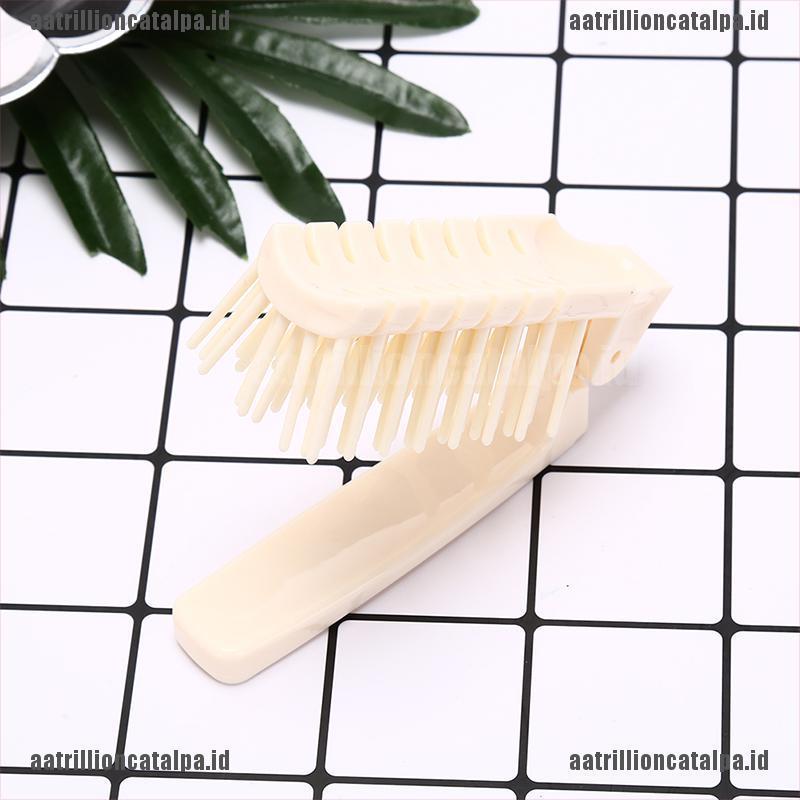 (on) Sisir Rambut Lipat mini Bahan Plastik Ukuran Saku Untuk Bepergian