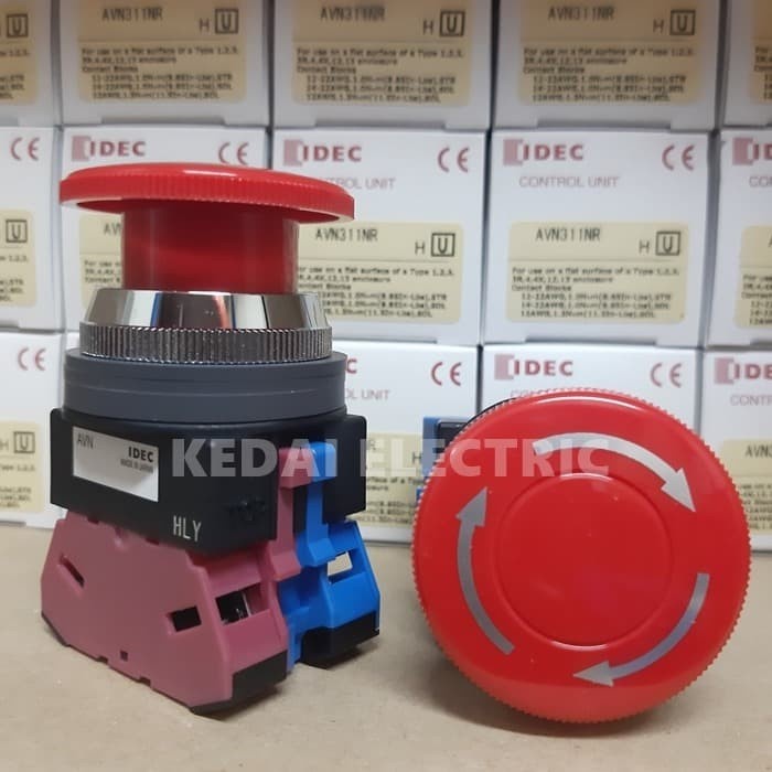 IDEC EMERGENCY STOP 30MM PUSH BUTTON AVN311NR