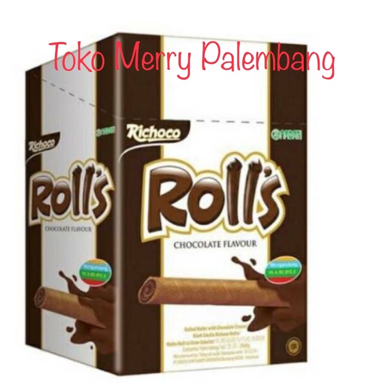 

NABATI RICHOCO ROLLS WAFER COKELAT 8gr x 20pcs