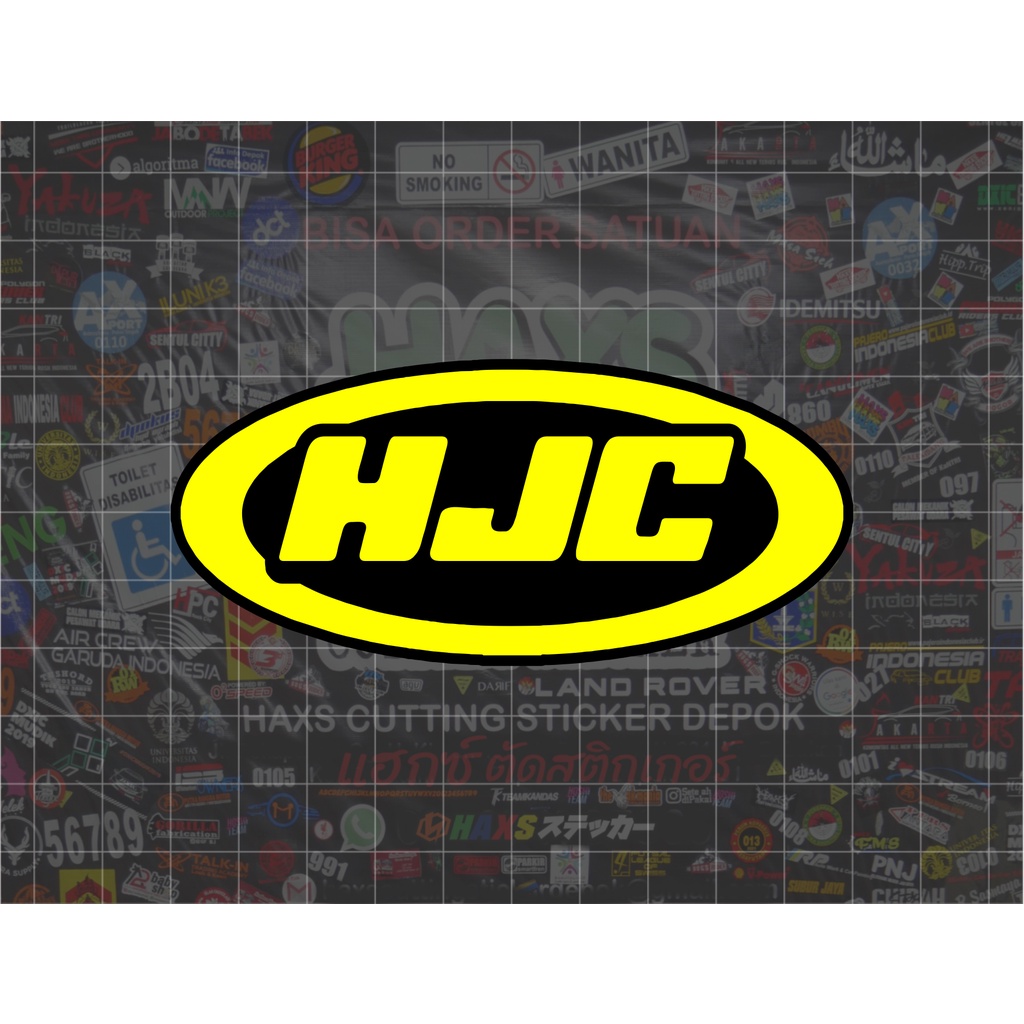 Cutting Sticker HJC Ukuran 10 Cm Untuk Helm