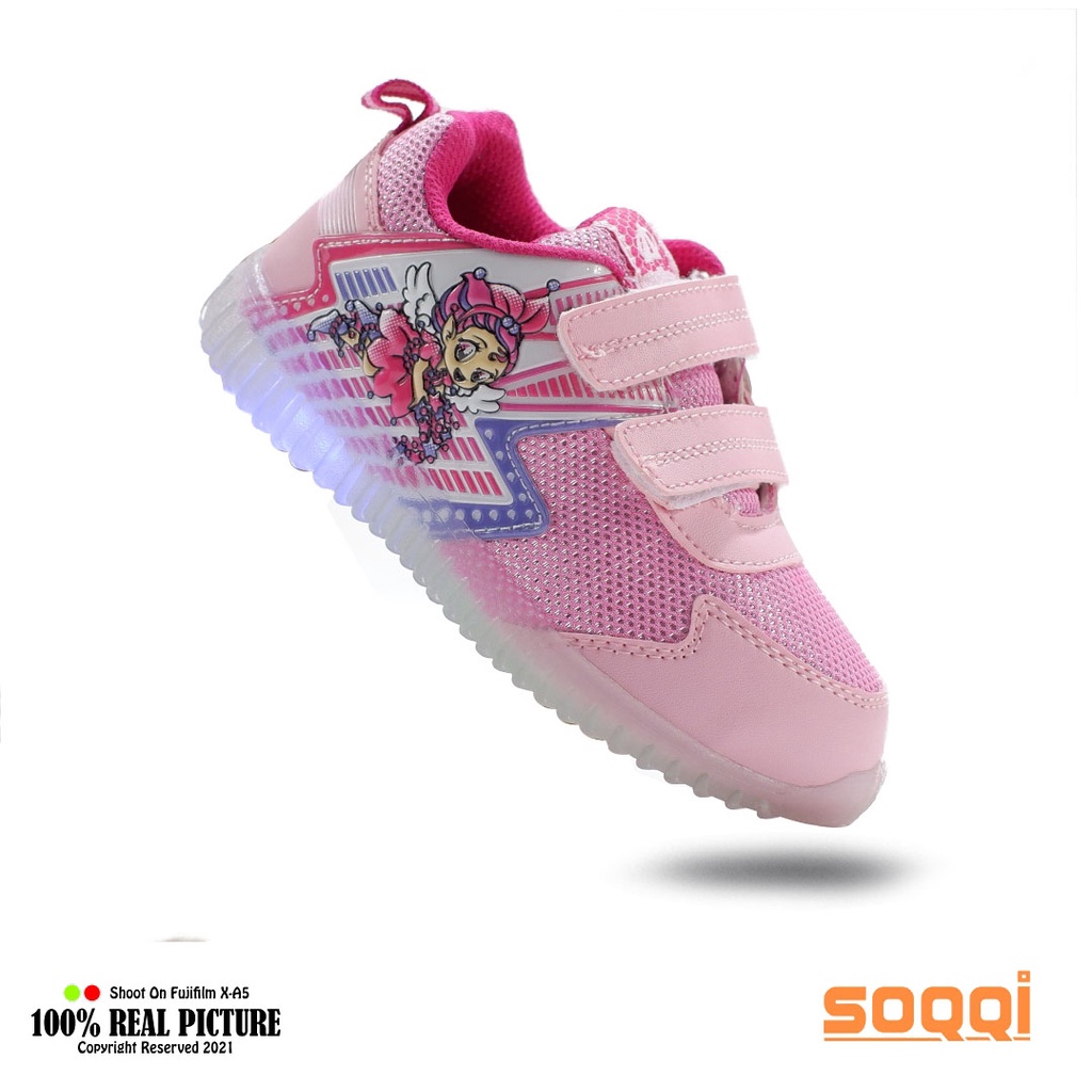 Sepatu sekolah anak perempuan tk ori sneakers paud anak-anak cewek lampu umur 5-7 tahun Ardiles Bravia terbaru promo keren cod murah 26-31