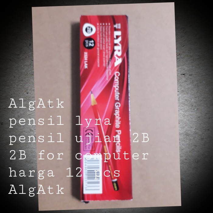 

Hemat Pensil Lyra 2B Pensil Ujian Untuk Komputer Harga 12 Pcs Terbatas