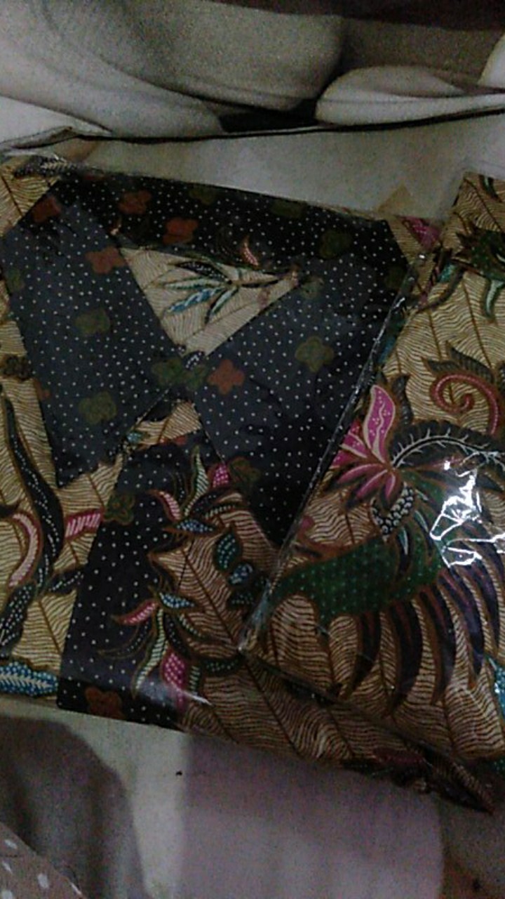 Size M L Xl Xxl Nailo Batik Hrb026 Kenongo Hem Batik Encim Cream Kemeja Batik Pria