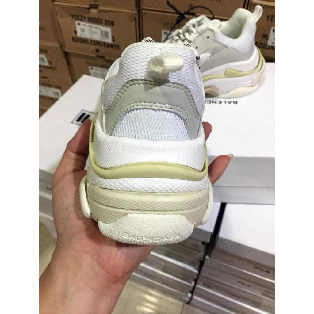 BALENCIAGA TRIPLE S WHITE PK, REAL PIC.