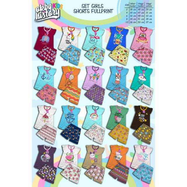 Setelan Anak OKBG Kids History Size 2-10 Pakaian Anak Perempuan