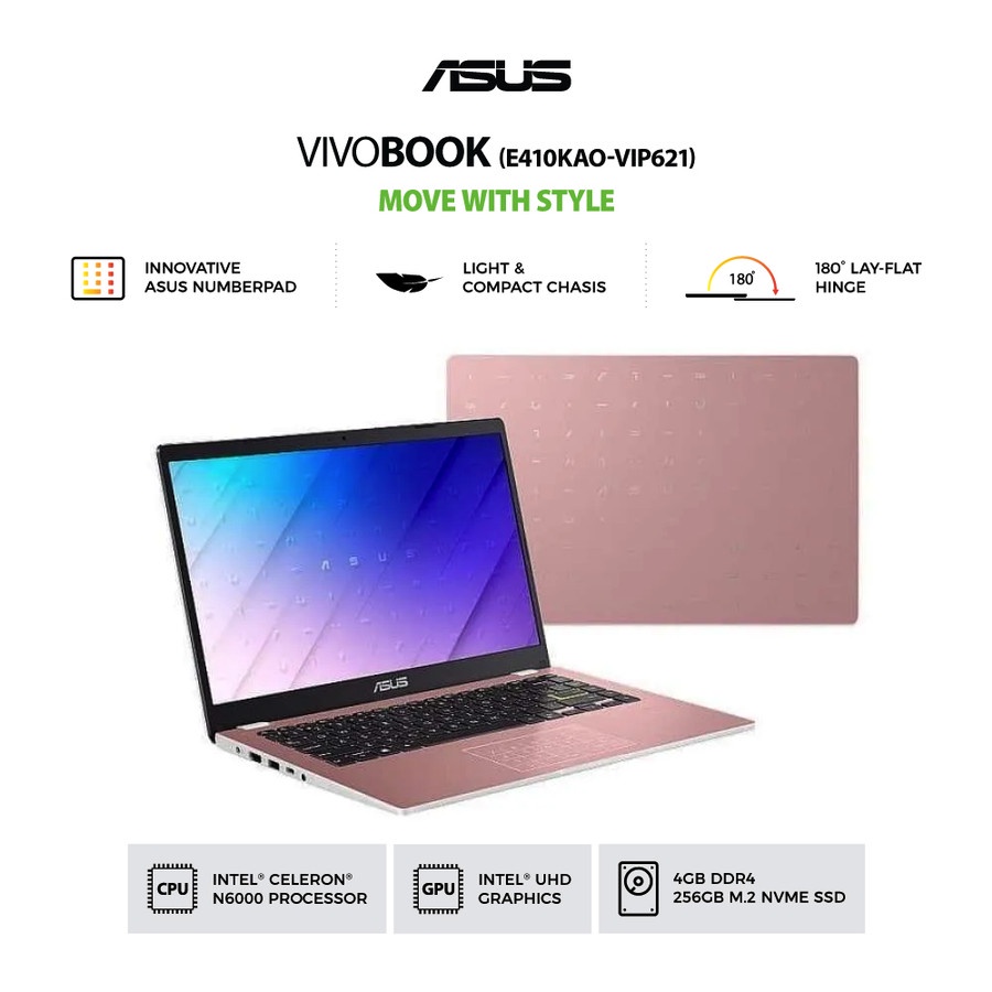 Laptop Asus ASUS E410KAO-VIPS623 | N6000/256GB/4GB/WIN 11