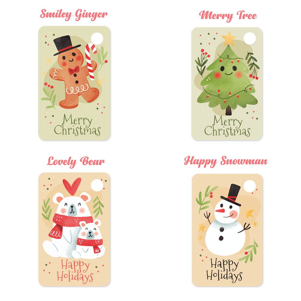 

Hang Tag Christmas Gift Label Kartu Mini Ucapan Natal - Fancy Series