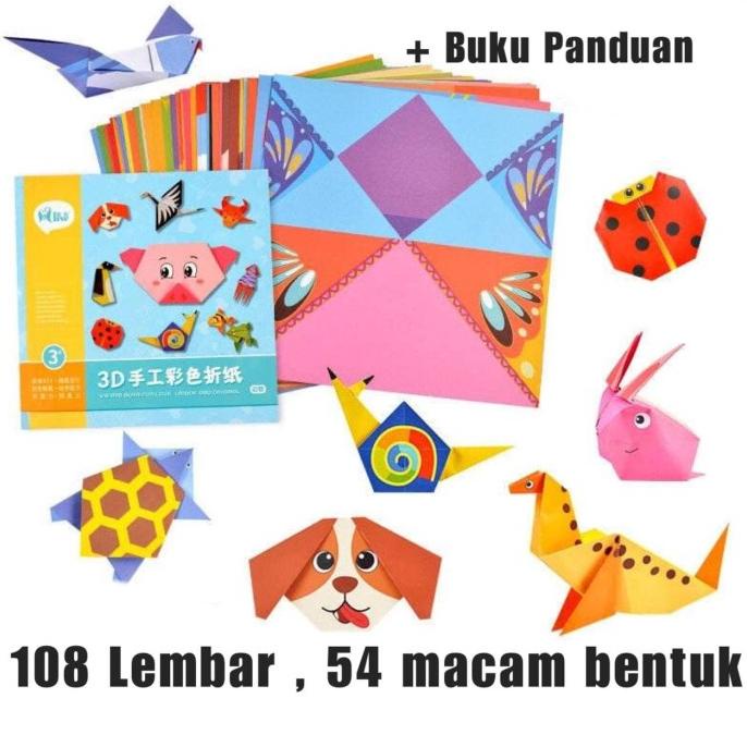 

Premium Product!!! Mainan Edukasi Anak Seni Melipat Kertas Lipat 3D Diy Origami Origami - Paling Dicari