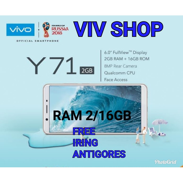 Vivo Y71 ram 2/16 garansi resmi vivo Indonesia