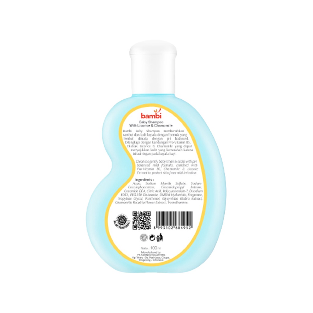 Bambi Baby Shampoo 100ml//Perawatan Rambut Anak Bayi