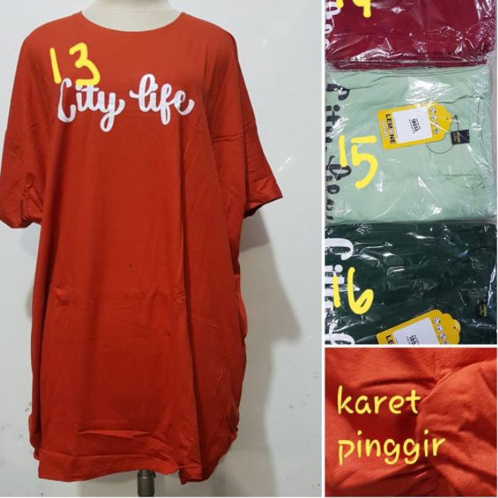 ✶ YULI - ATASAN LEMONE JUMBO /ATASAN WANITA LD 140 CM KODE 180SS/ATASAN KAOS JUMBO ♧