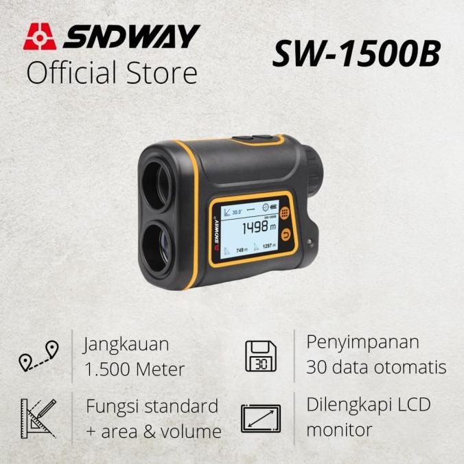 SNDWAY Meteran Laser Telescope Monocular 1500 Meter Outdoor SW-1500B