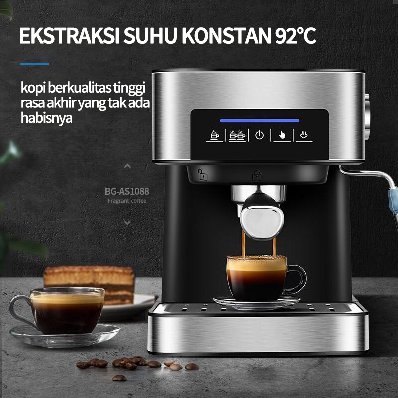 【Produk asli】mesin kopi multifungsi profesional/ mesin gelempung uap/2in1 seba guna/ handtouch kristal hitam