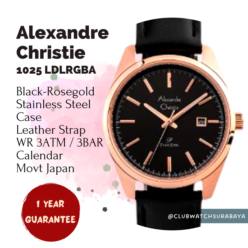 Jam Tangan Wanita Alexandre Christie ORI 1025 LDLRGBA / Alexandre Christie Cewek Jam Tangan 1025 LDL