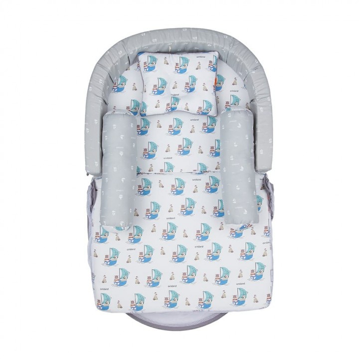 Omiland ob2116 kasur bayi lipat bumper + kelambu Sailor