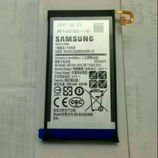 BATRE BATERAI BATTERY SAMSUNG GALAXY A3 2017 / A320 ORIGINAL BATTERY