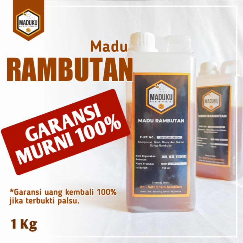 

Maduku Madu Rambutan 1kg Madu Murni Asli 100% Madu Nektar Bunga Rambutan
