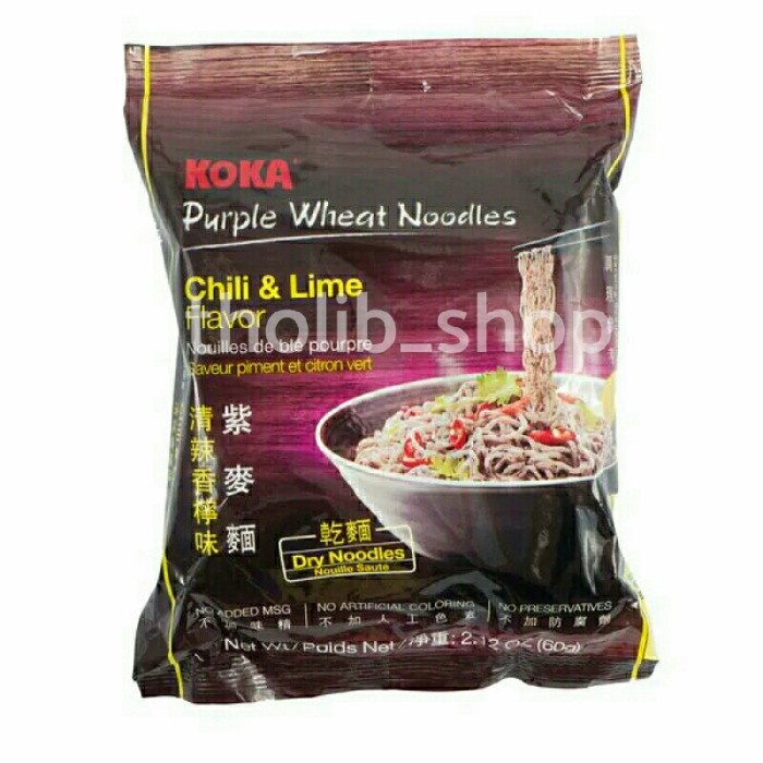 

mie koka purple wheat noodles chilli & lime flavor 60gr