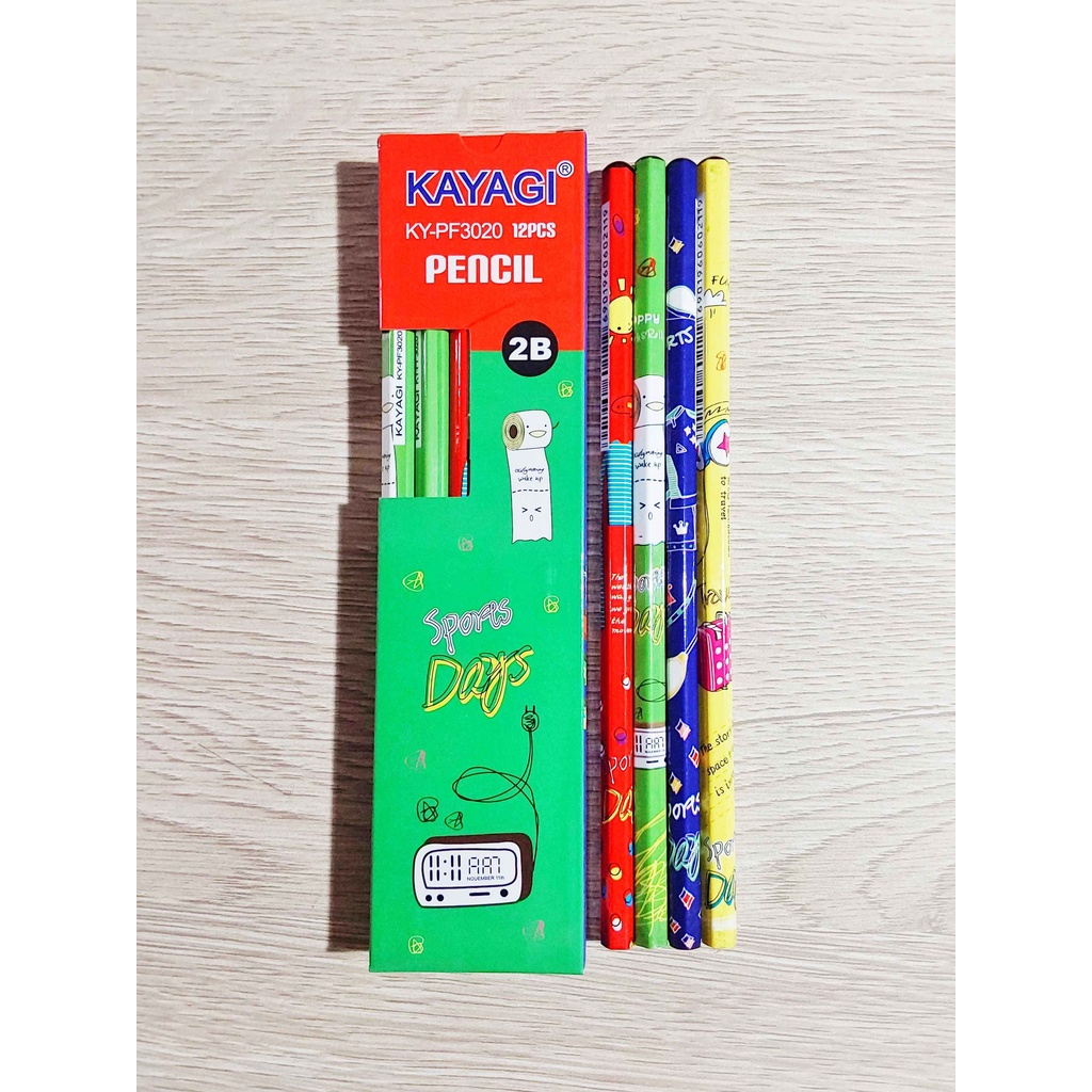 

(PAK) Pensil Kayagi 2B KY-PF3020 / Kayagi Motif / 2B 1 Box 12 Pcs