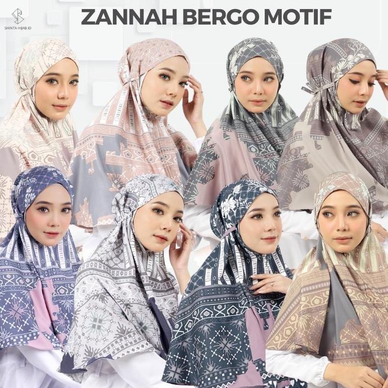 Hijab Instant Zannah Bergo Motif