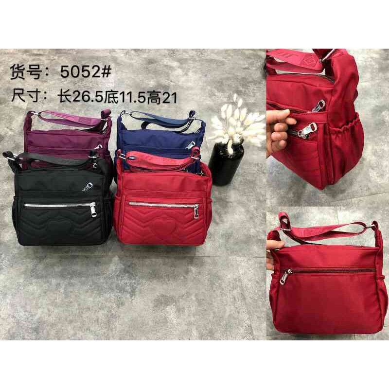 Tas Wanita Import Jinjing dan Selempang CHIBAO Mini CB5052 5052 Bordir Hati Bahan Parasut Kualitas S