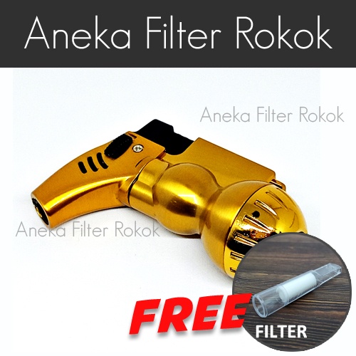 Korek Api Bara dengan Lock | Single Jet Flame Lighter with Lock Boku