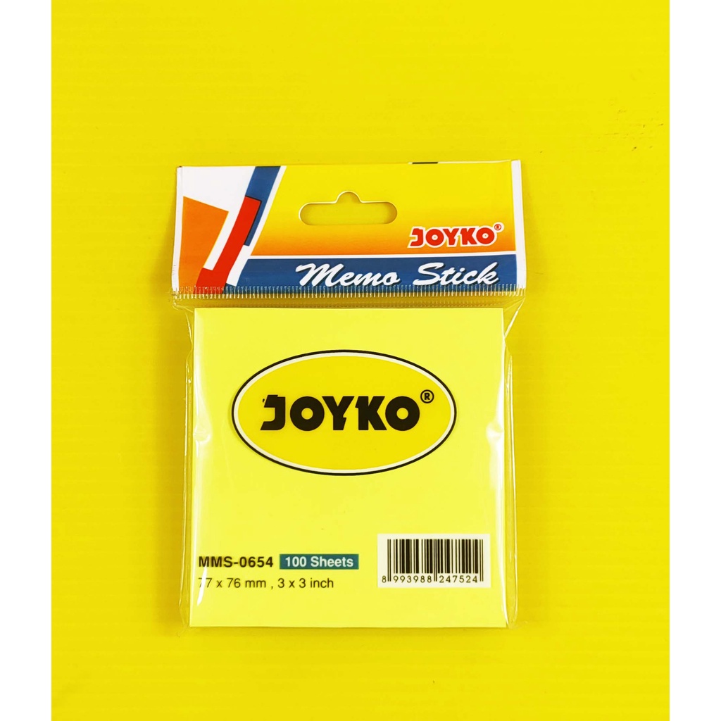 

MEMO STICK / STICKY NOTES JOYKO MMS - 0654 ( 77 X 76 MM )