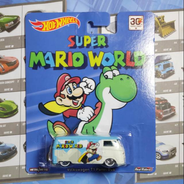Hot Wheels Volkswagen VW T1 Panel Super Mario World Real Riders