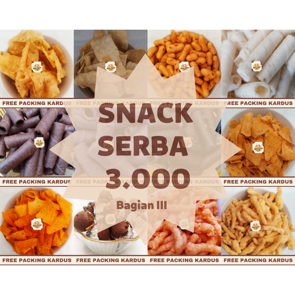 

SNACK KILOAN TERMURAH!! JAJANAN MAKANAN RINGAN / CEMILAN CAMILAN SERBA 3 RIBU