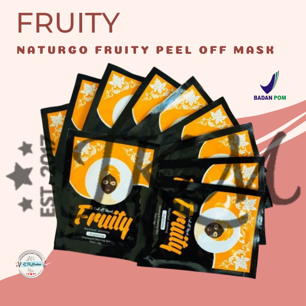 [BPOM] Masker Naturgo Fruity Original Bpom Peel Off Mask Fruity Harga 1BOX Masker Fruity