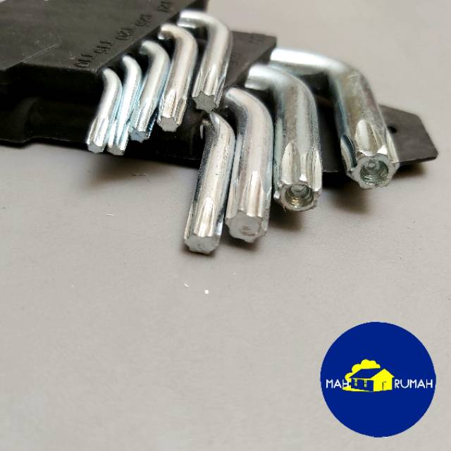 Kunci L Panjang 9pcs 9 ocs Set Bintang Torx Key - RRT (YSK/Winson/TFTools/YhongGong)