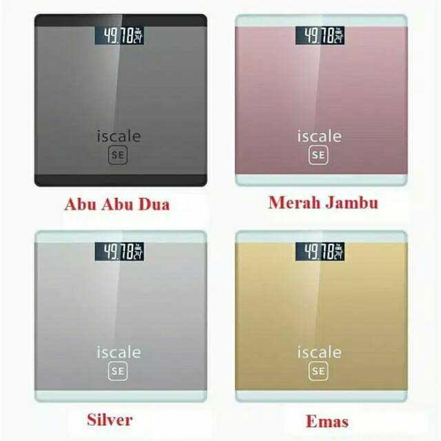 TIMBANGAN BADAN ISCALE S  /  ISCALE SE  TEMPERED GLASS ***RANDOM***