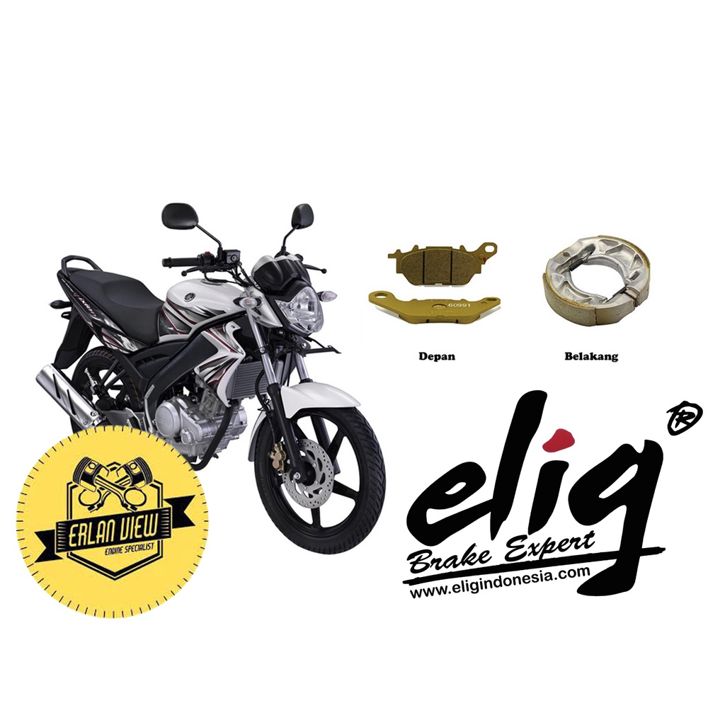 Paket Kampas Rem Elig VIXION OLD Depan Belakang Vixion Old