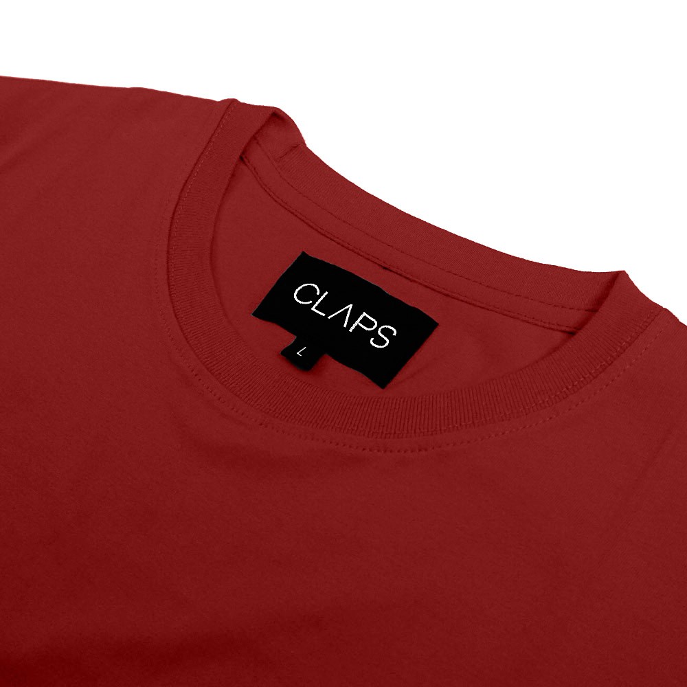 CLAPS - Maroon Basic Tshirt (Kaos Polos Dewasa)