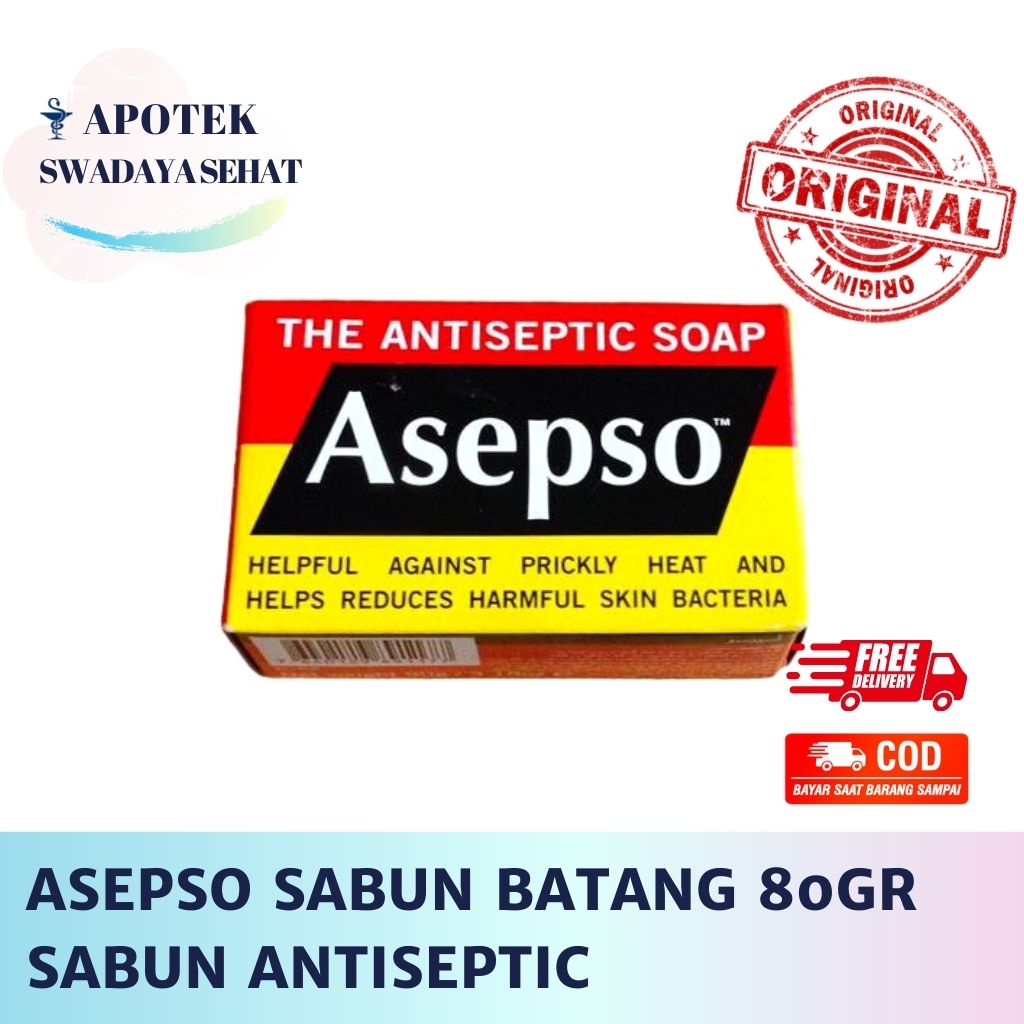 ASEPSO Sabun Batang Antiseptic 80 GR - Soap Regular Merah