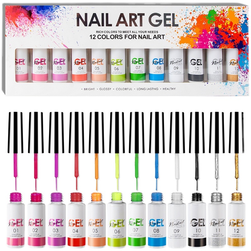 Nail Art Liner Gel Painting Set / UV Gel Painting Nail Art