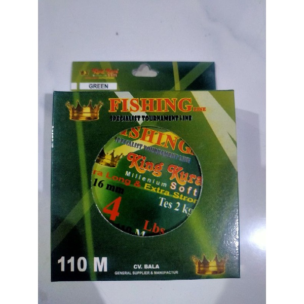 Senar pancing King Kura Millenium Soft ( tersedia ukuran 4Lb, 5Lb, 6Lb, 8Lb, 10Lb )