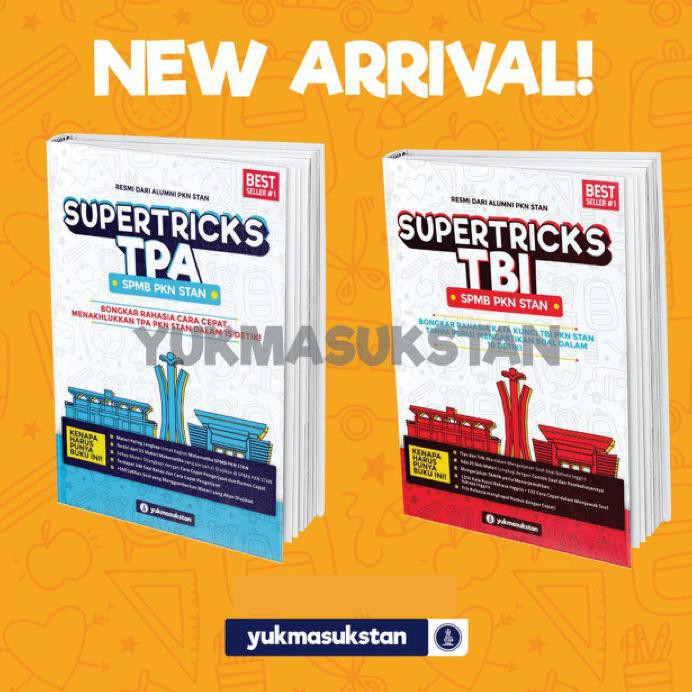 (BUKU SPMB PKN STAN) PAKET 2 BUKU SUPERTRICKS (TPA-TBI) Cara Cepat TPA dan Kata Kunci Bahasa Inggris