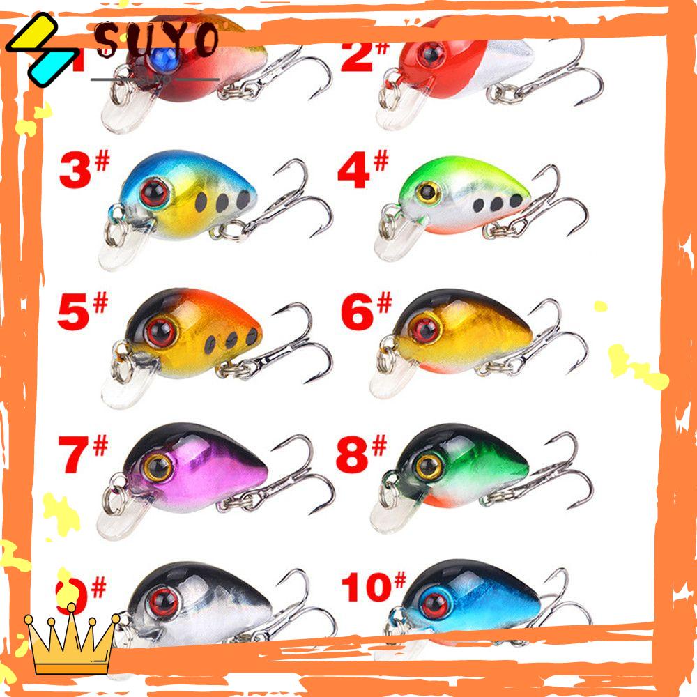 Suyo Umpan Pancing Buatan Bentuk Ikan Bass Tahan Lama Ukuran 3cm / 1.6g