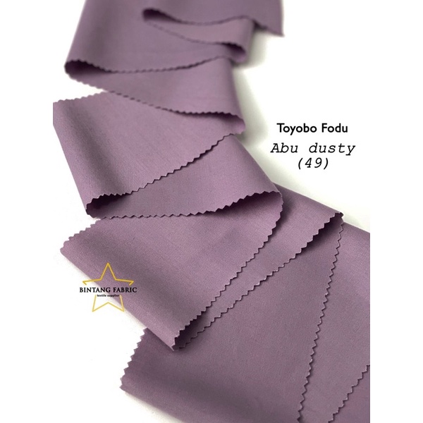 Bahan Kain Katun TOYOBO FODU 1 meter-Abu Dusty