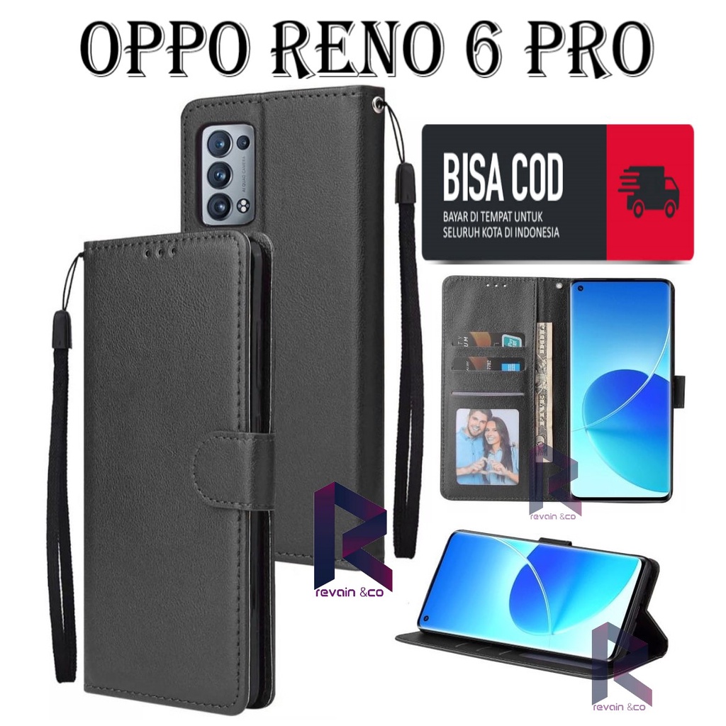 OPPO RENO 6 PRO FLIP WALLET LEATHER KULIT PREMIUM SARUNG BUKA TUTUP FLIP CASE OPPO RENO 6 PRO