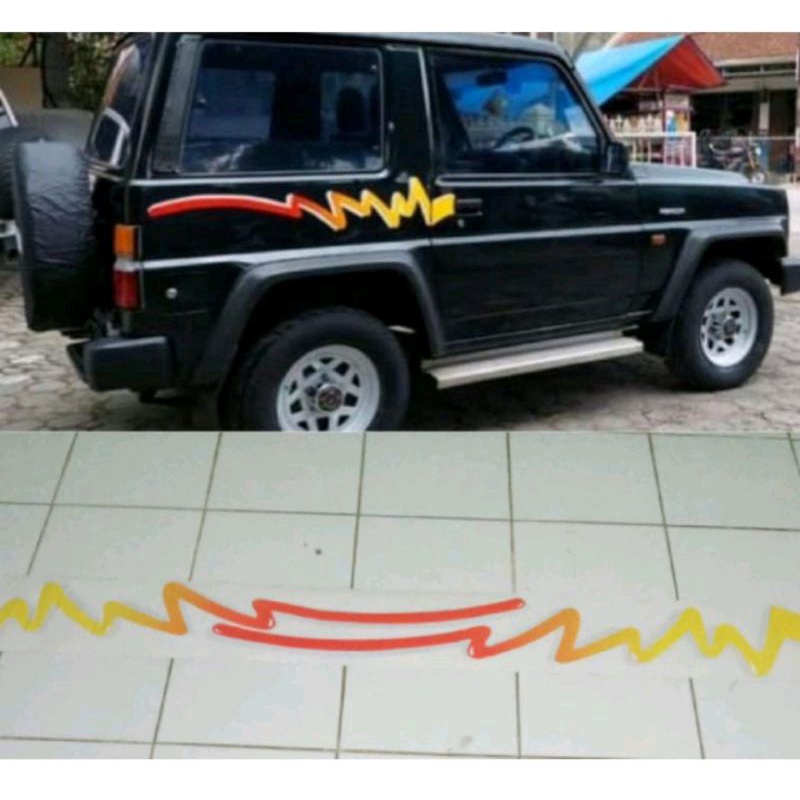 Stiker List Body Daihatsu Taft Feroza Ferosa Cacing taft Hiline/ stiker Daihatsu feroza