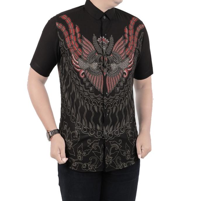 VM Kemeja Batik Pendek Slimfit - Batik Pria Modern Slimfit B565